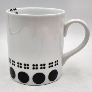 Studio Nova Columbus Circle Black Porcelain Mug Modern Black Dot Design 10oz